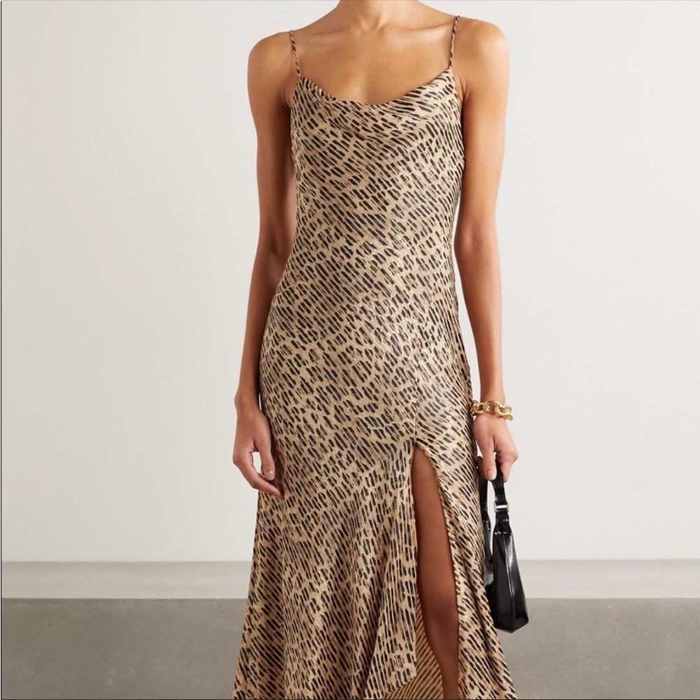 Alice + Olivia harmony asymmetrical slip dress - sz 0